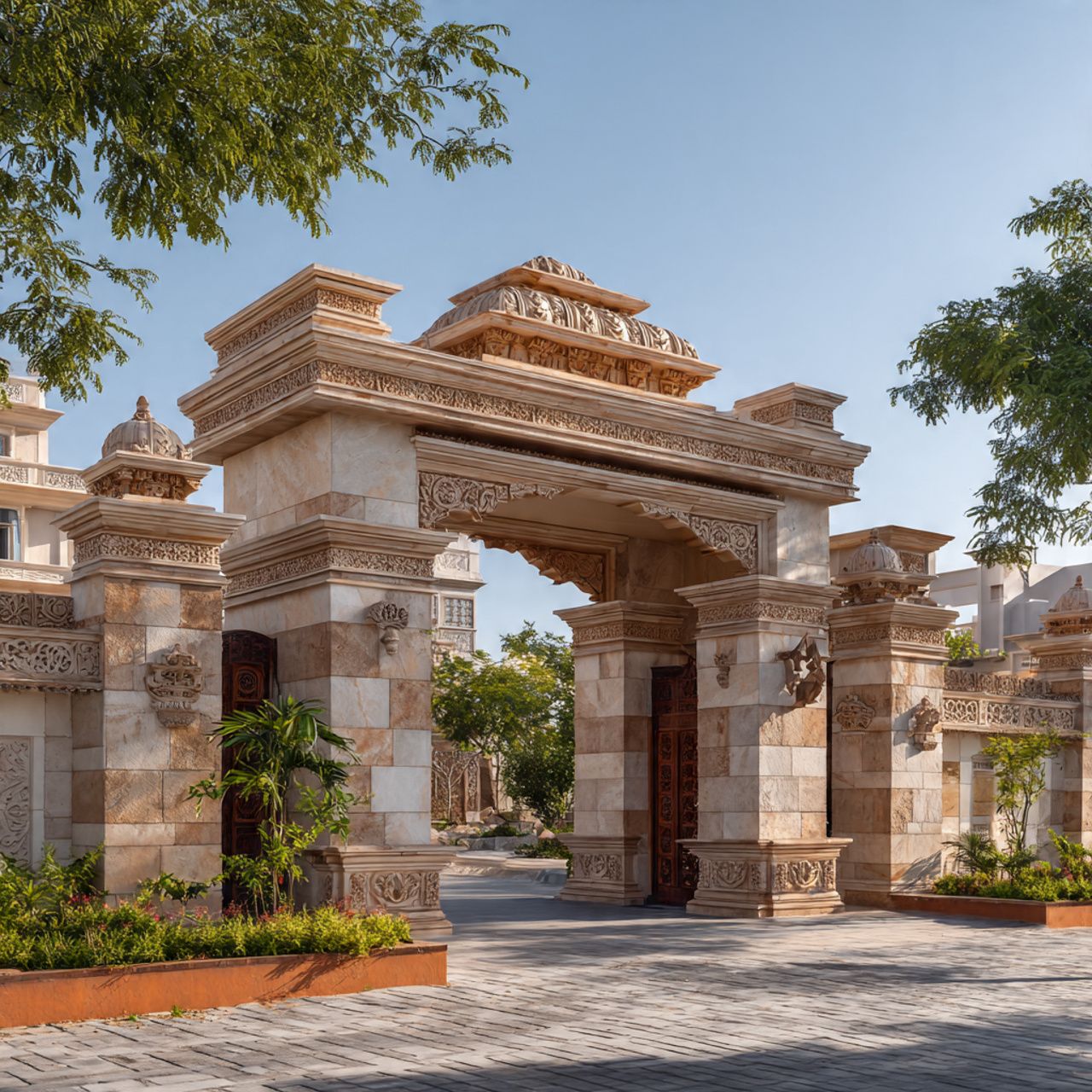 Decorative entry gate