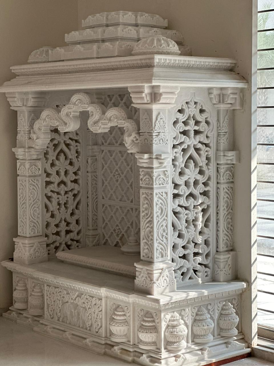 Marble interior with home shrine
