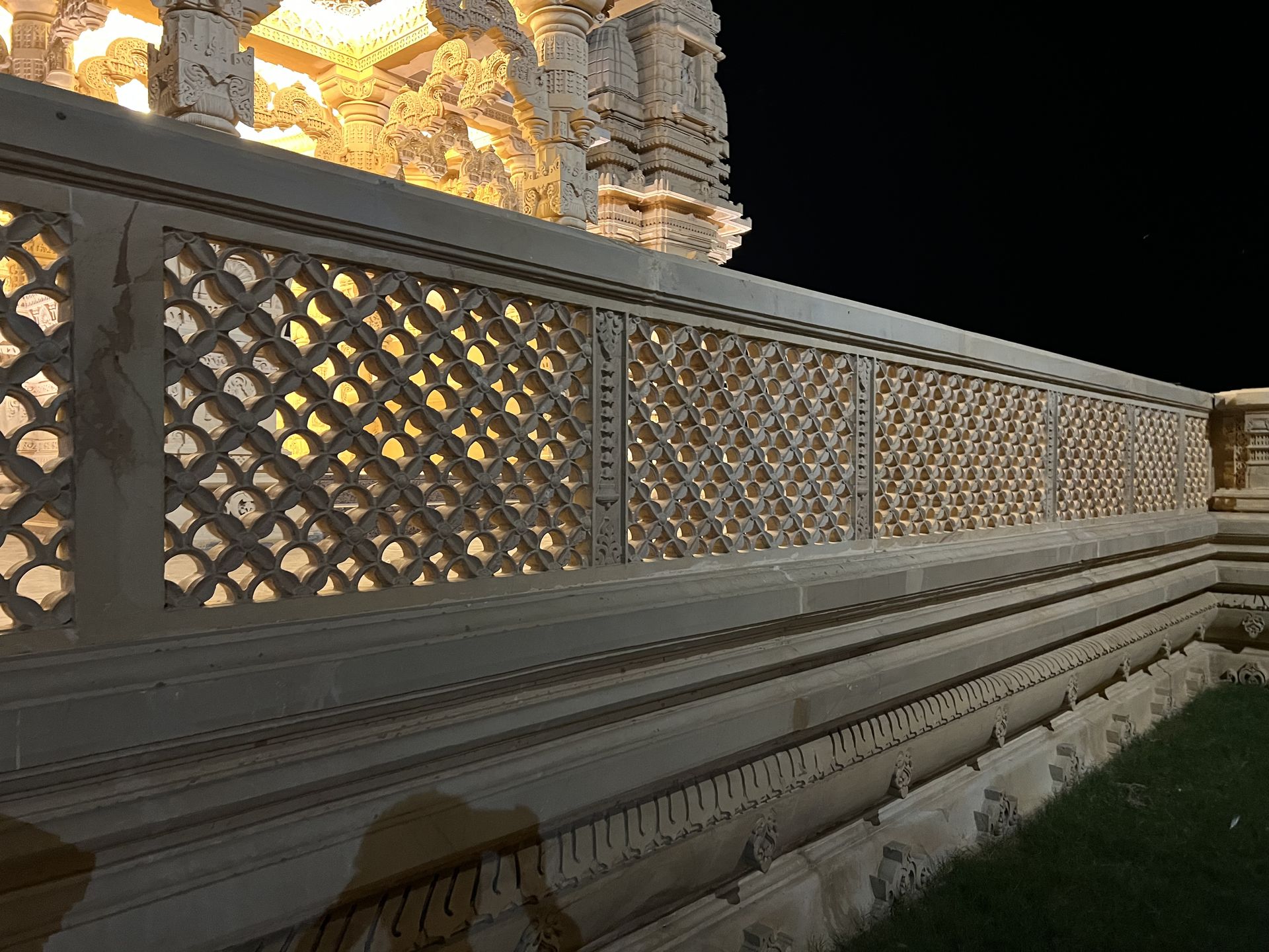 Ornate stone jali screen